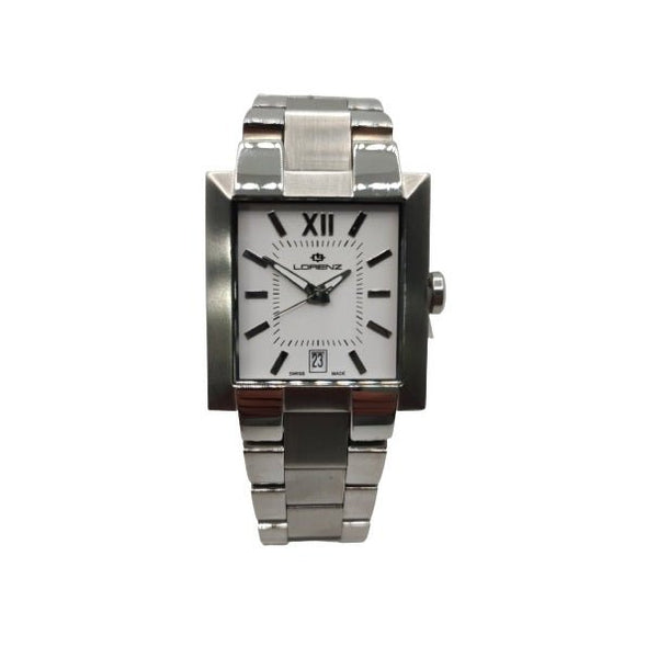 Orologio quadrato Acciaio Lorenz 21715AU Swiss Made | Gioiellitosti.it