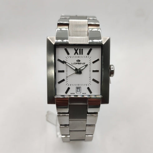 Orologio quadrato Acciaio Lorenz 21715AU Swiss Made | Gioiellitosti.it