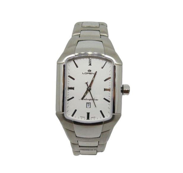 Orologio uomo acciaio piatto Lorenz 026087AA Swiss Made Montenapoleone | Gioiellitosti.it