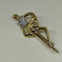Spilla oro 18k giallo Ballerina pietre zirconi | Gioiellitosti.it